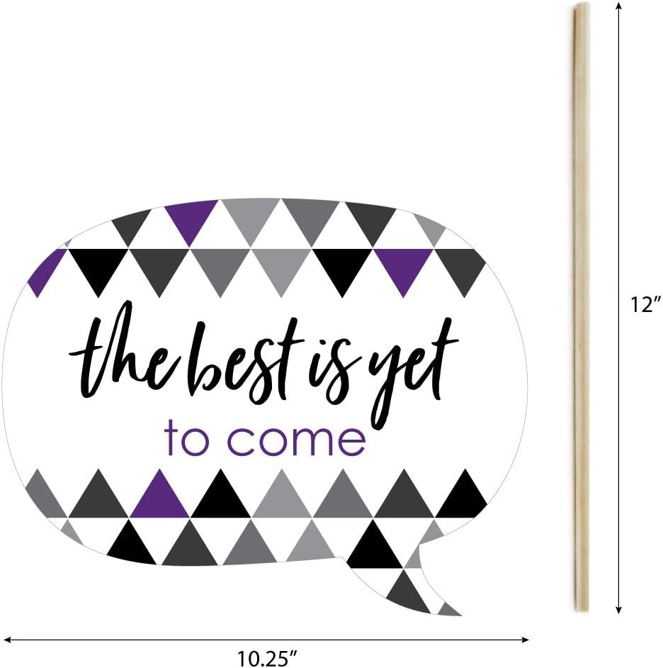Big Dot of Happiness Graduation Props 2025 Purple 20-Pack