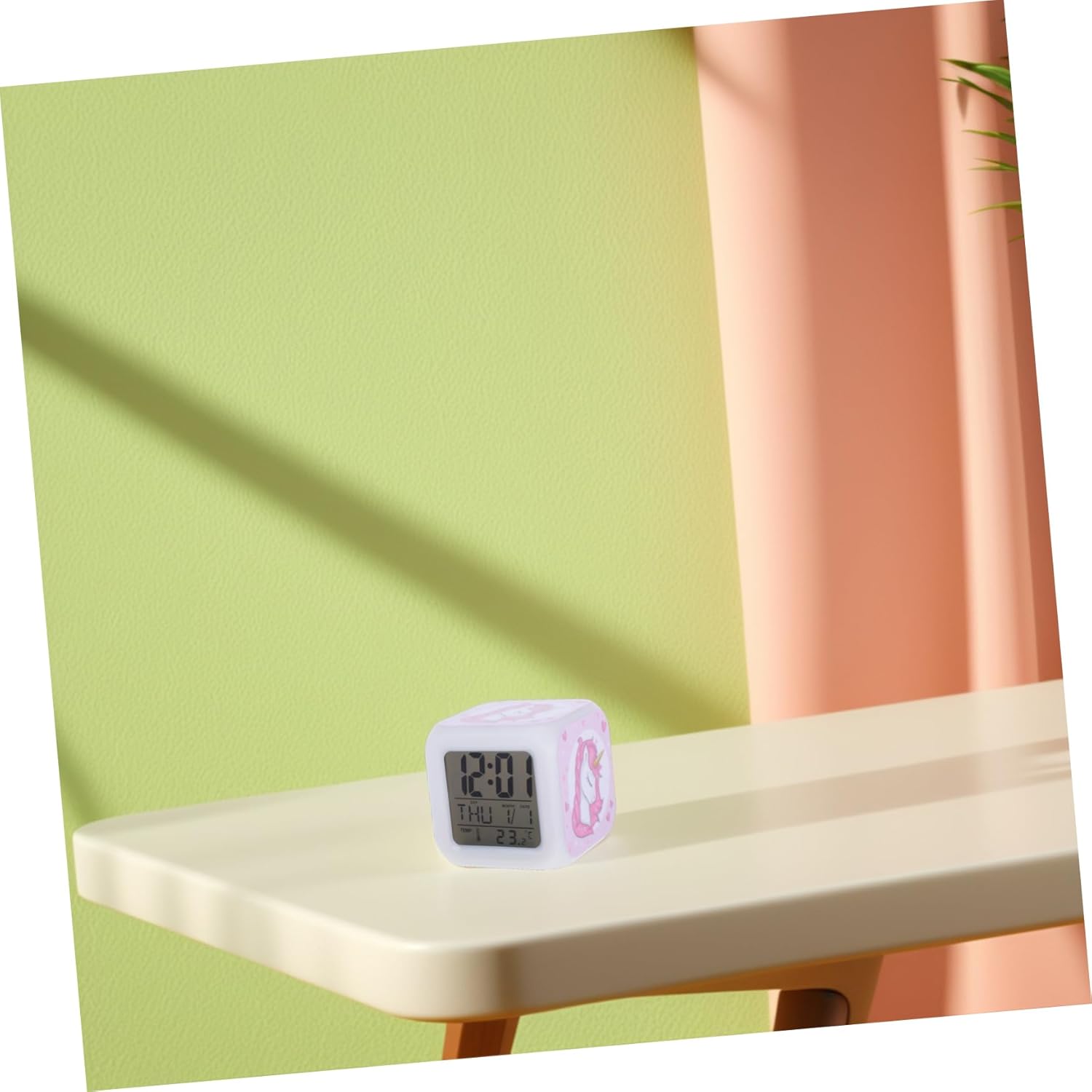 VALICLUD Digital LED Alarm Clock with Unicorn Decor