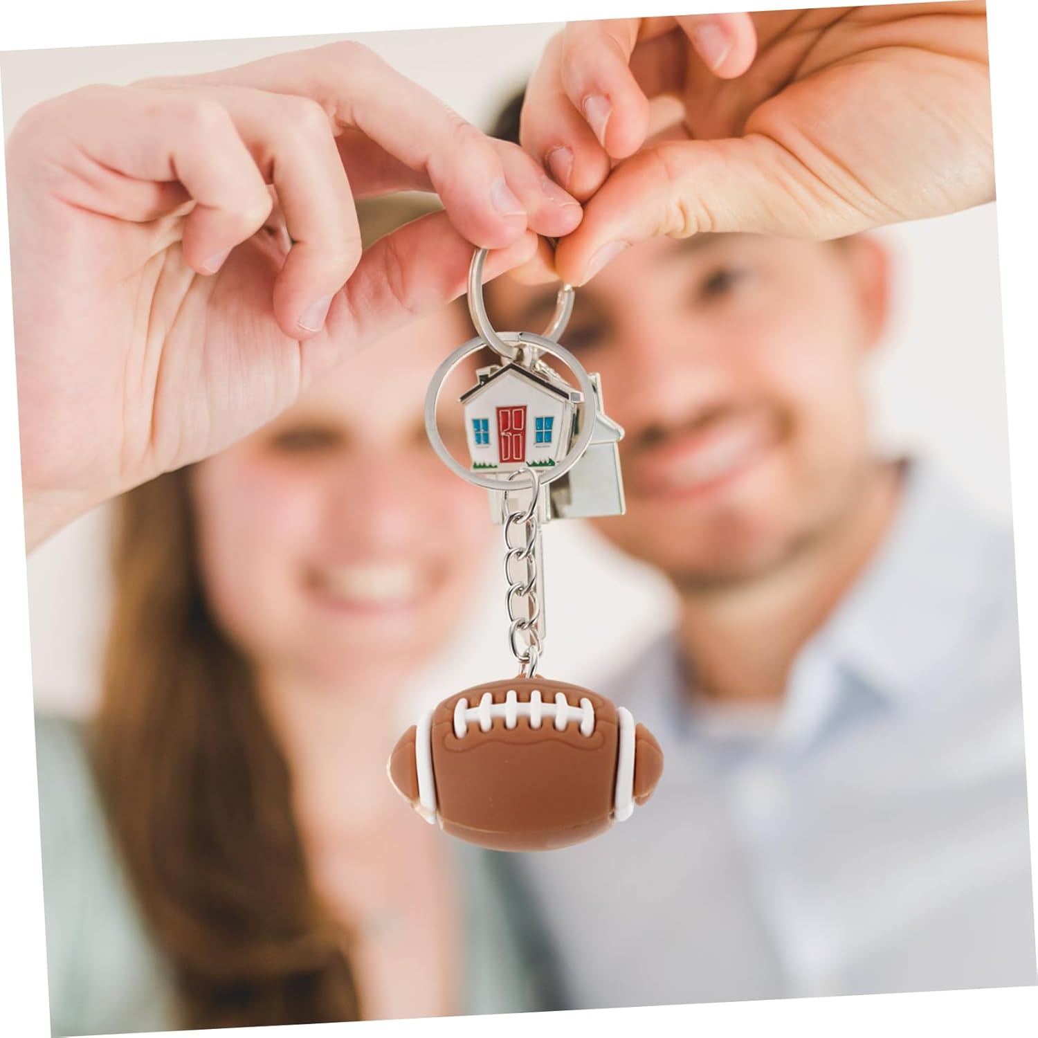 2PCS Mini Sports Balls Football Keychain for Boys