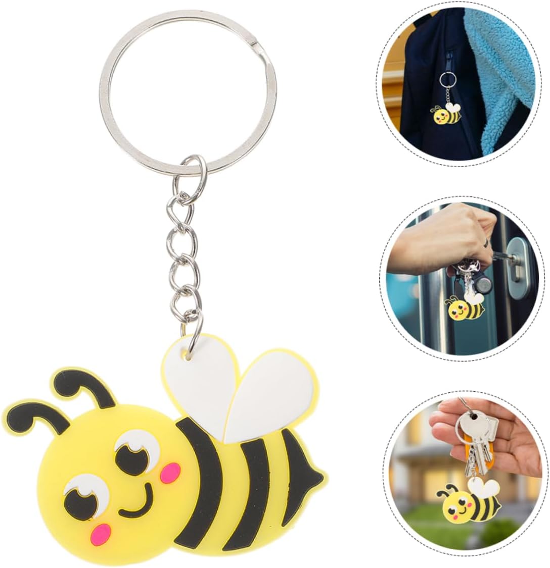 Cabilock 20pcs Cute Bee Keychain Pendant for Backpacks and Party Favors
