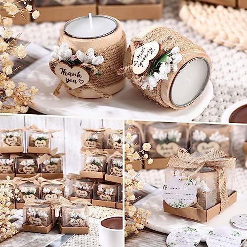 Retisee 12 Pack Wood Candle Holders Wedding Favors