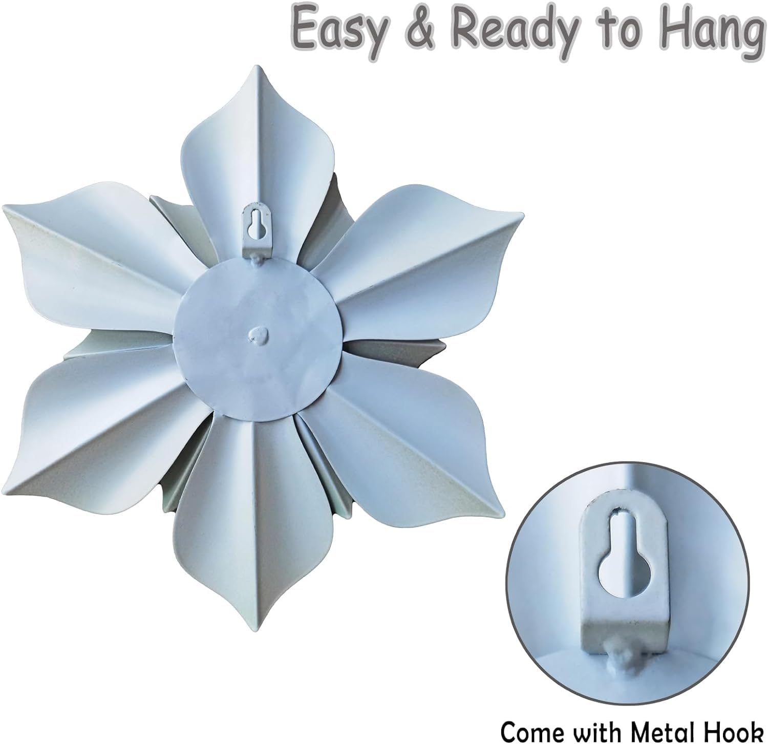 Rustic Metal Flower Wall Sculpture 125 Inch Green