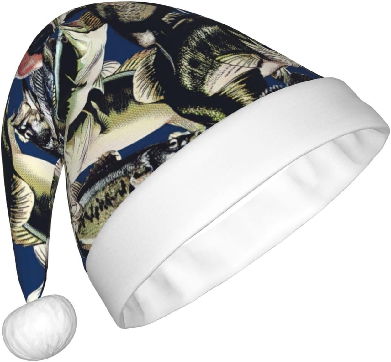 QinZheng Personalized Santa Hat with Fish Print