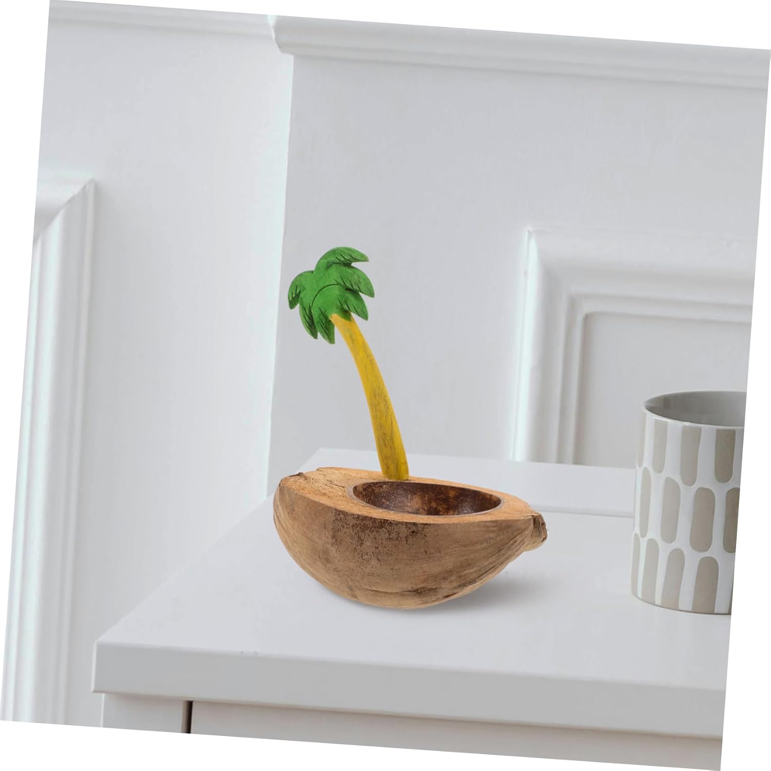 IMIKEYA Coconut Shell Candle Holder Bowl Portable Decorative