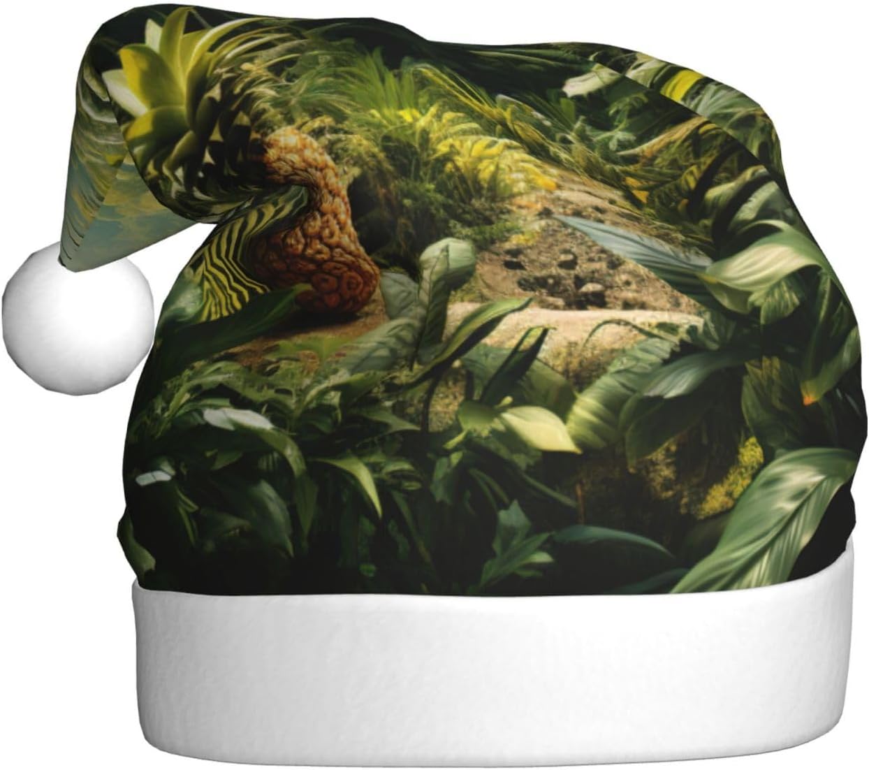 QINZHENG Pineapple Green Santa Hat Personalized Christmas Gift for Women