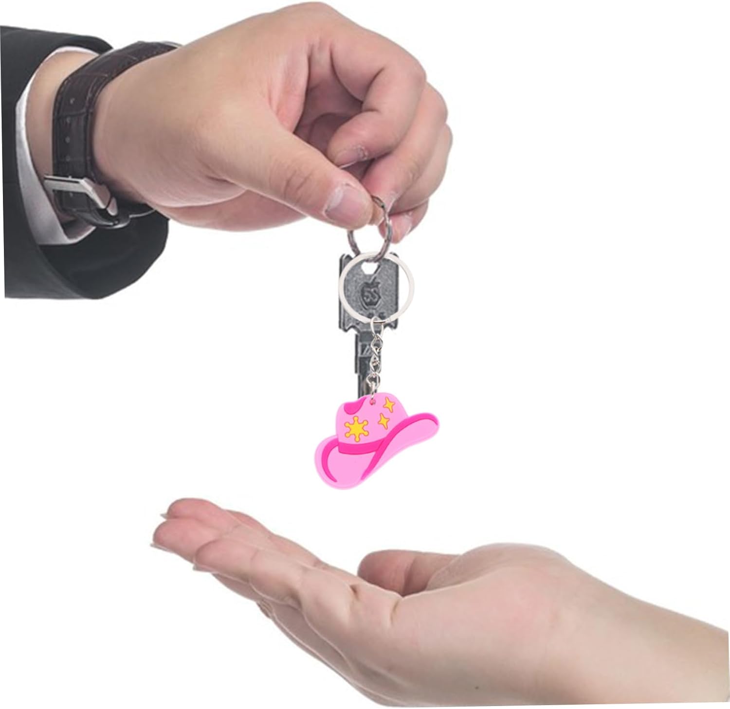 DECHOUS 15pcs Cute Cowgirl Keychains for Party Bags
