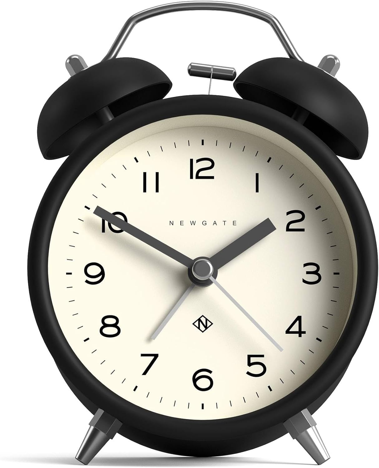 NEWGATE Charlie Bell Echo Alarm Clock Modern Retro Design Black