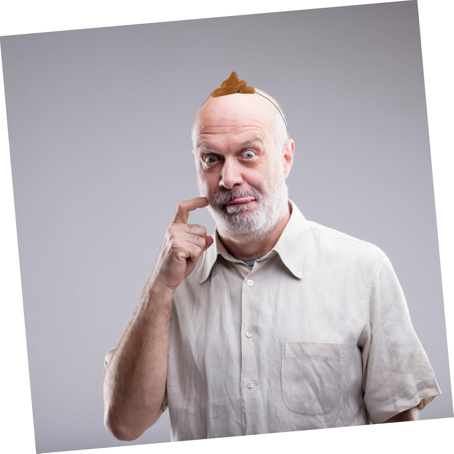 3pcs Simulation Poop Hat Prank Props for Adults and Kids
