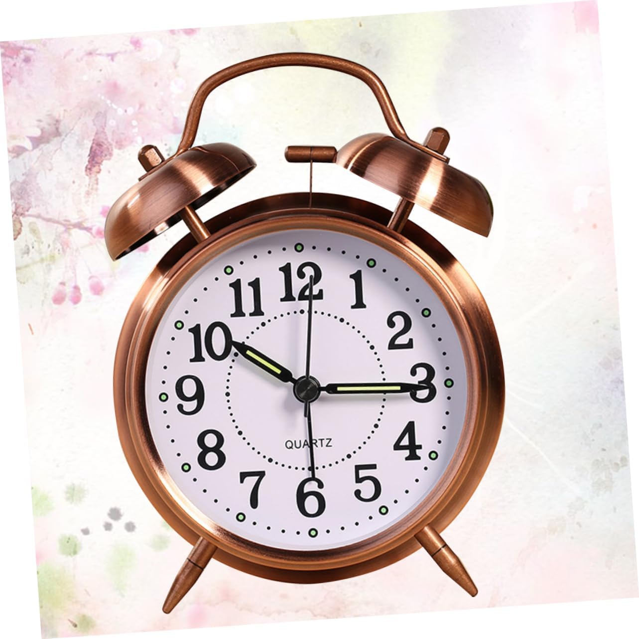 Holidanna Metal Double Bells Alarm Clock with Nightlight