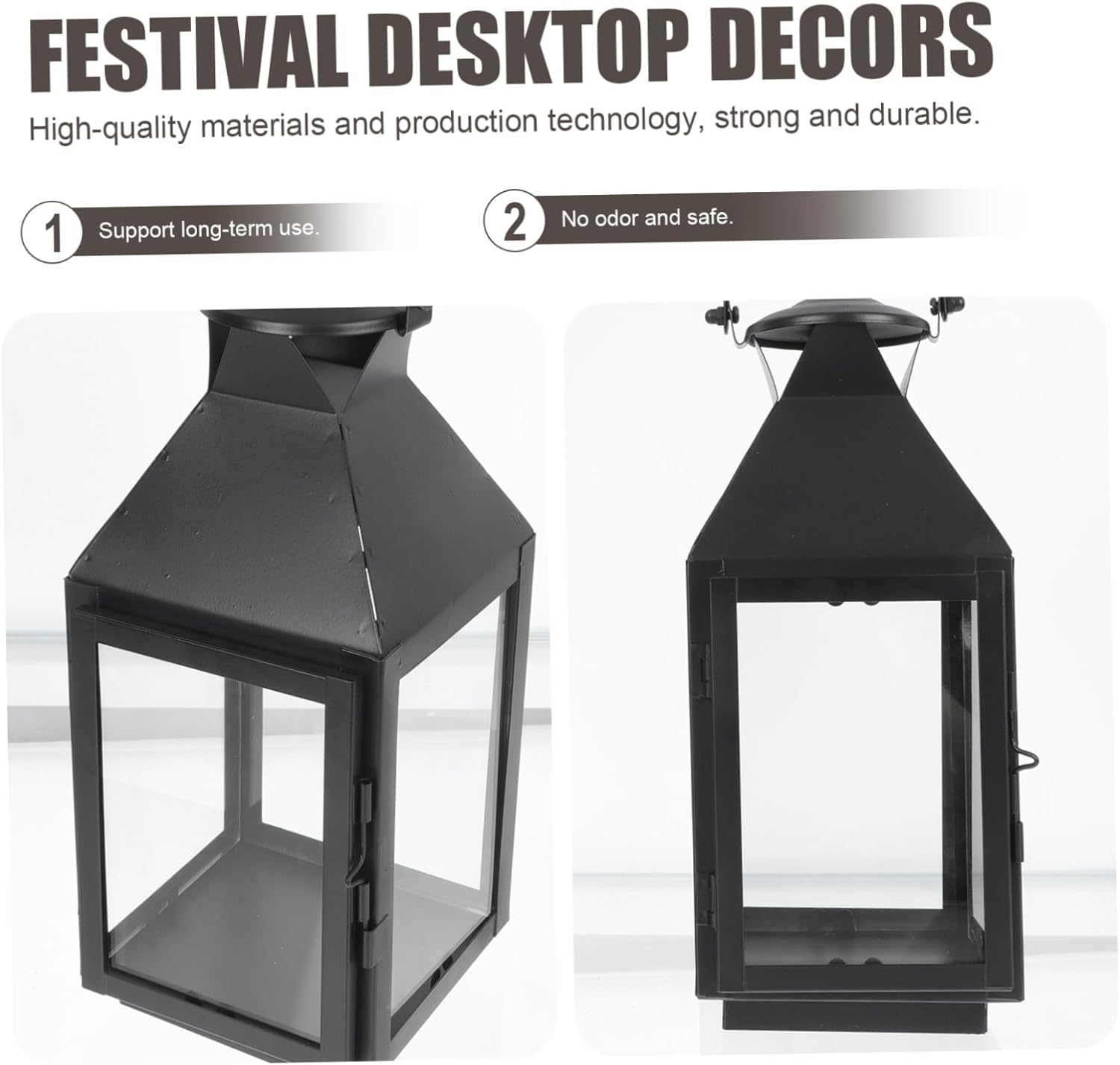 Nordic Iron Candle Lantern for Christmas Decor