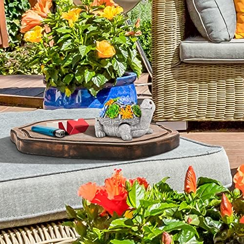 Cute Turtle Ashtray with Lid for Outdoor and Indoor Use