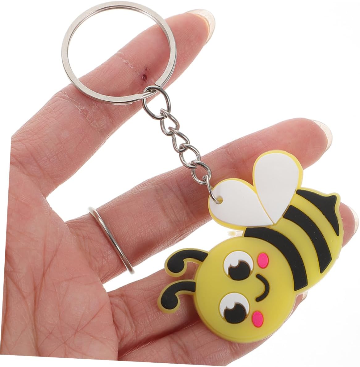 VICASKY 20pcs Bee Keyrings Cute Spring Themed Backpack Charms Party Favors
