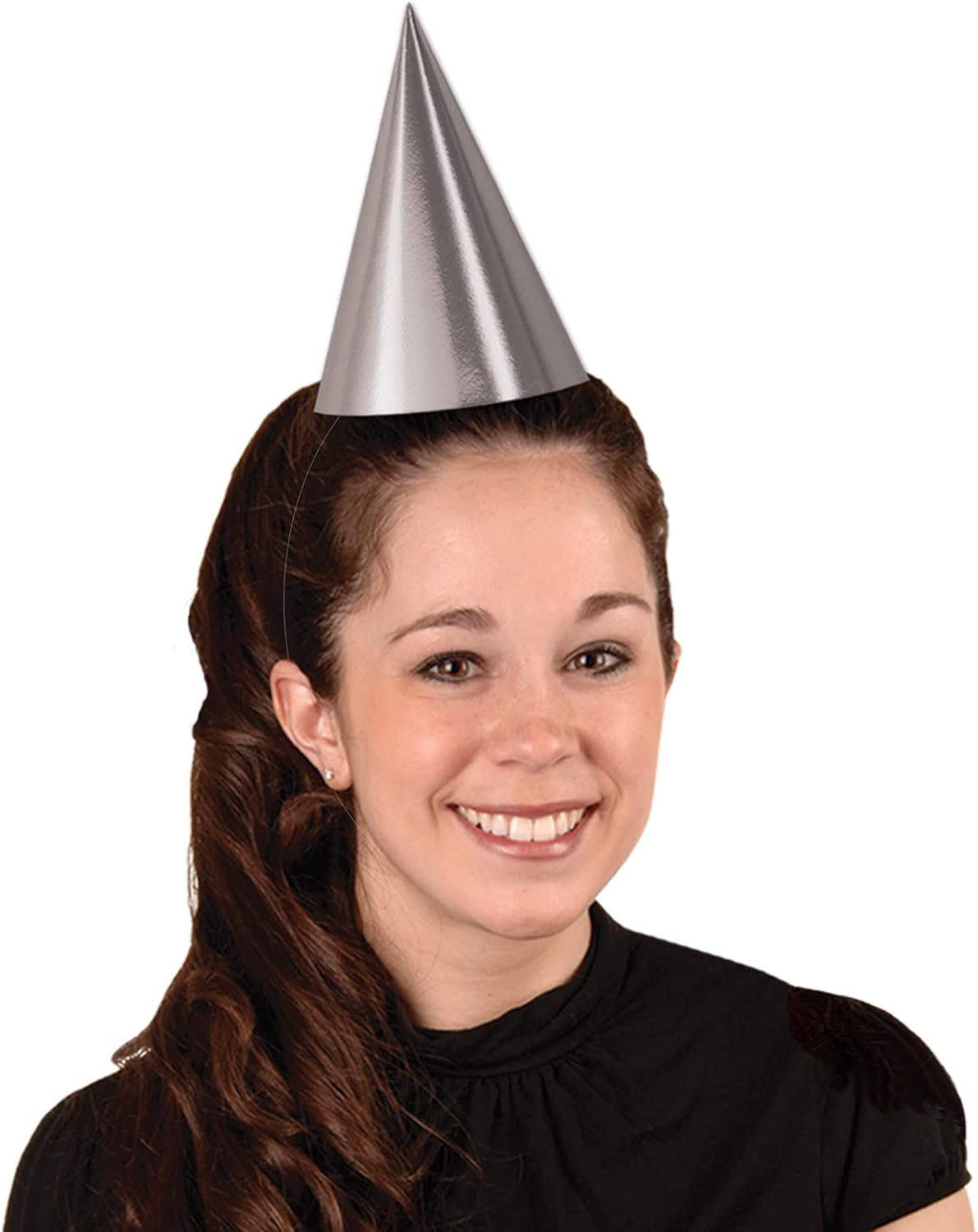 Beistle 24-Piece Silver Cone Hats 675 Inch
