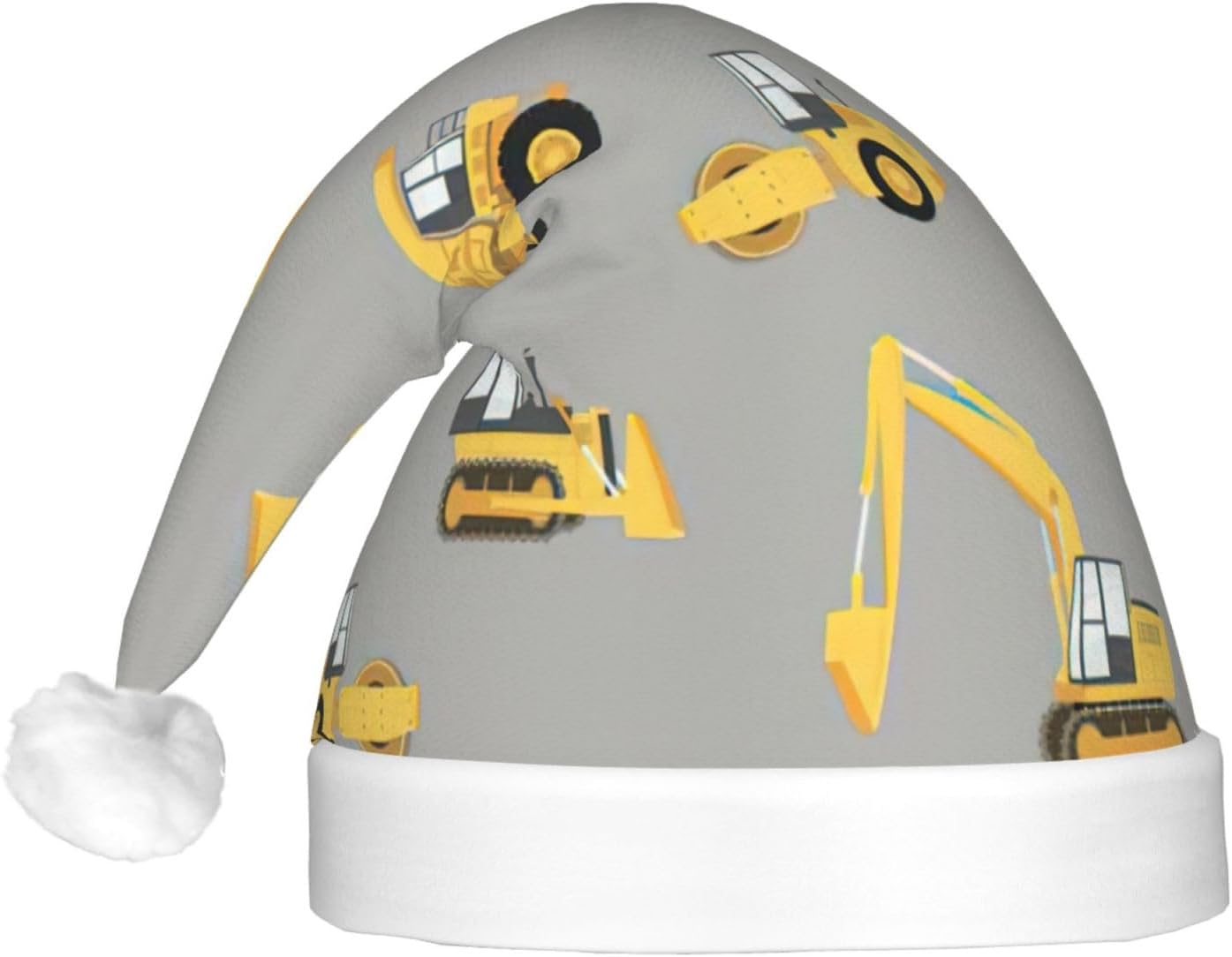 Construction Trucks Christmas Hat with LED Lights