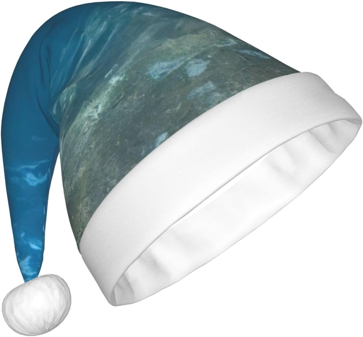 QinZheng Blue Ocean Seascape Santa Hat