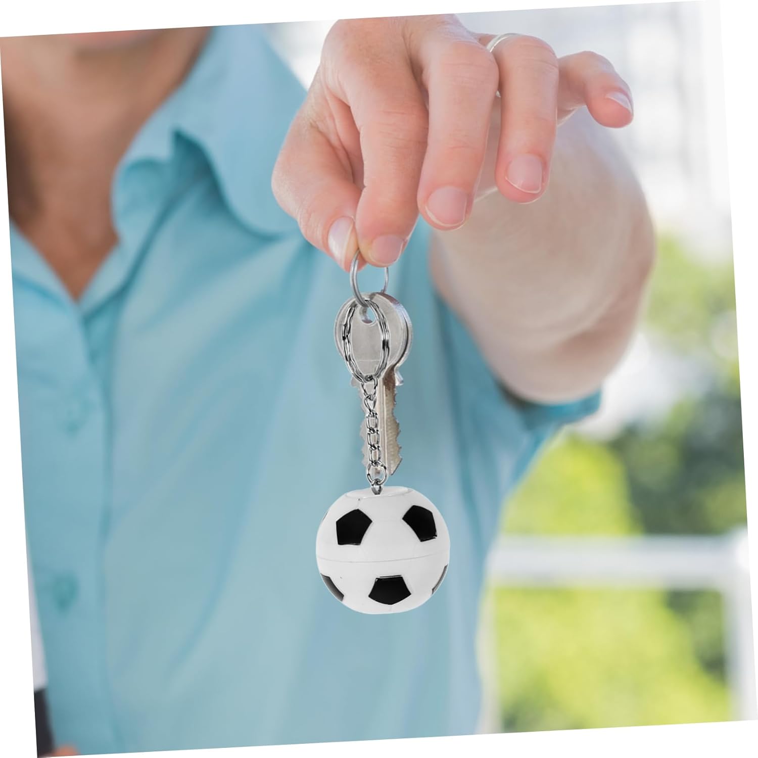 3D Soccer Keychain Pendant for Sports Fans
