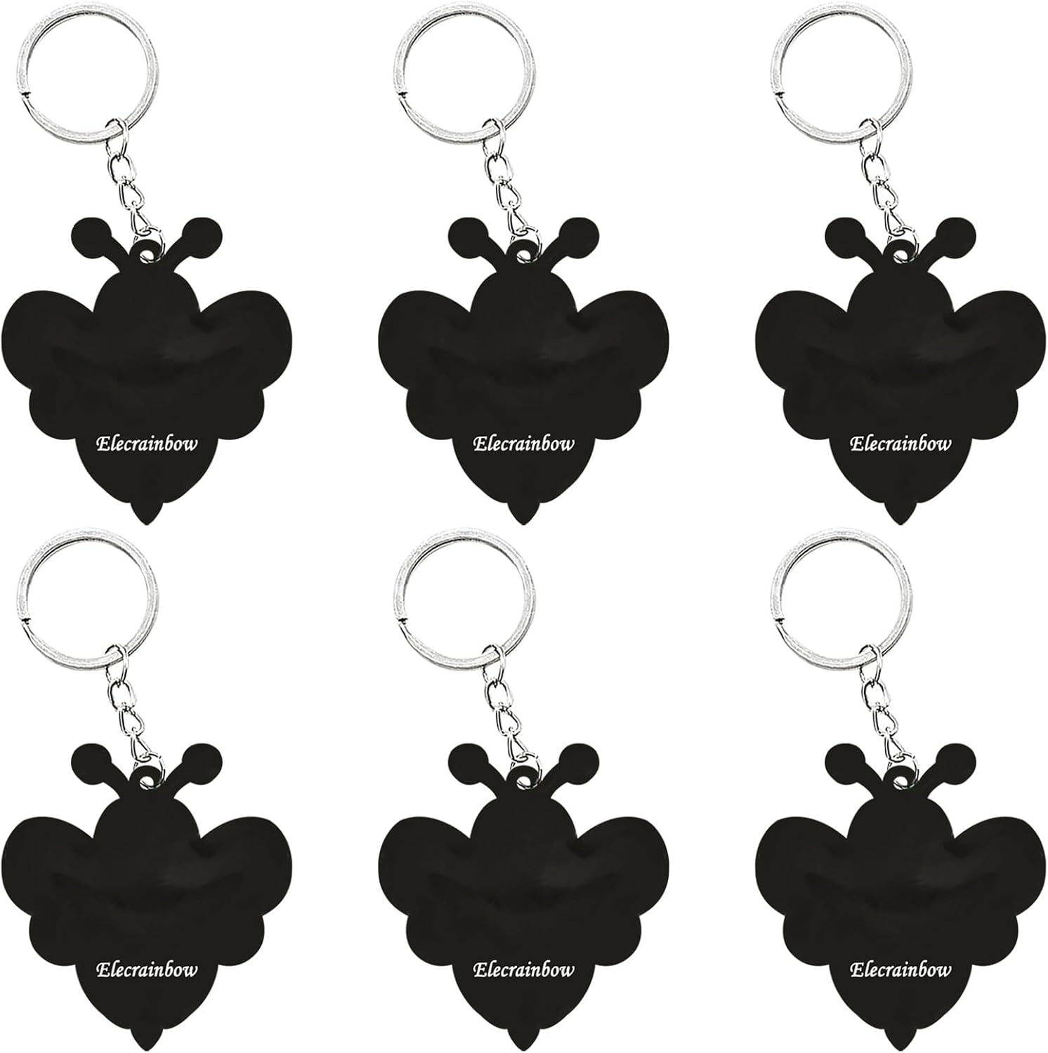 6 Pack Cute Bee Keyring Party Favors