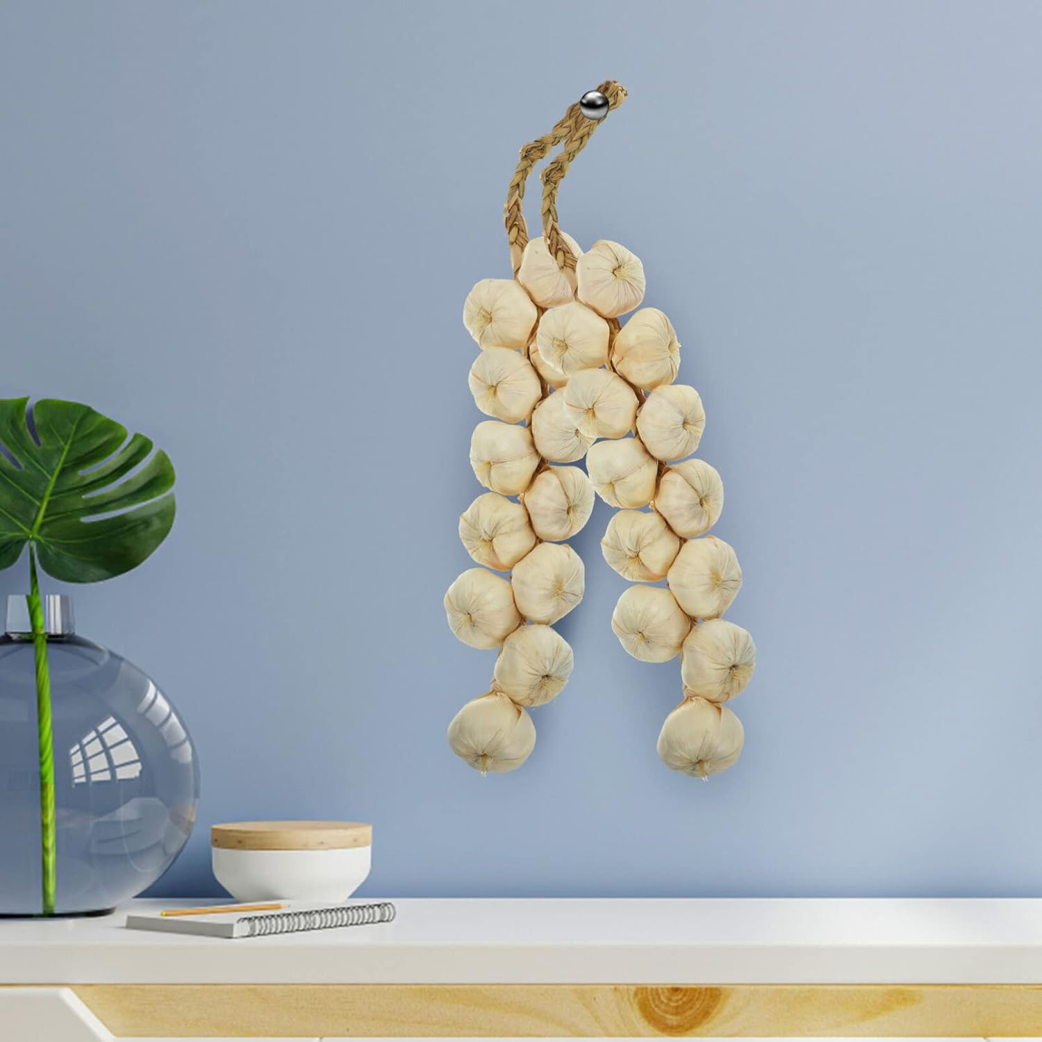 Garneck Artificial Garlic Strings 2Pcs Home Decor