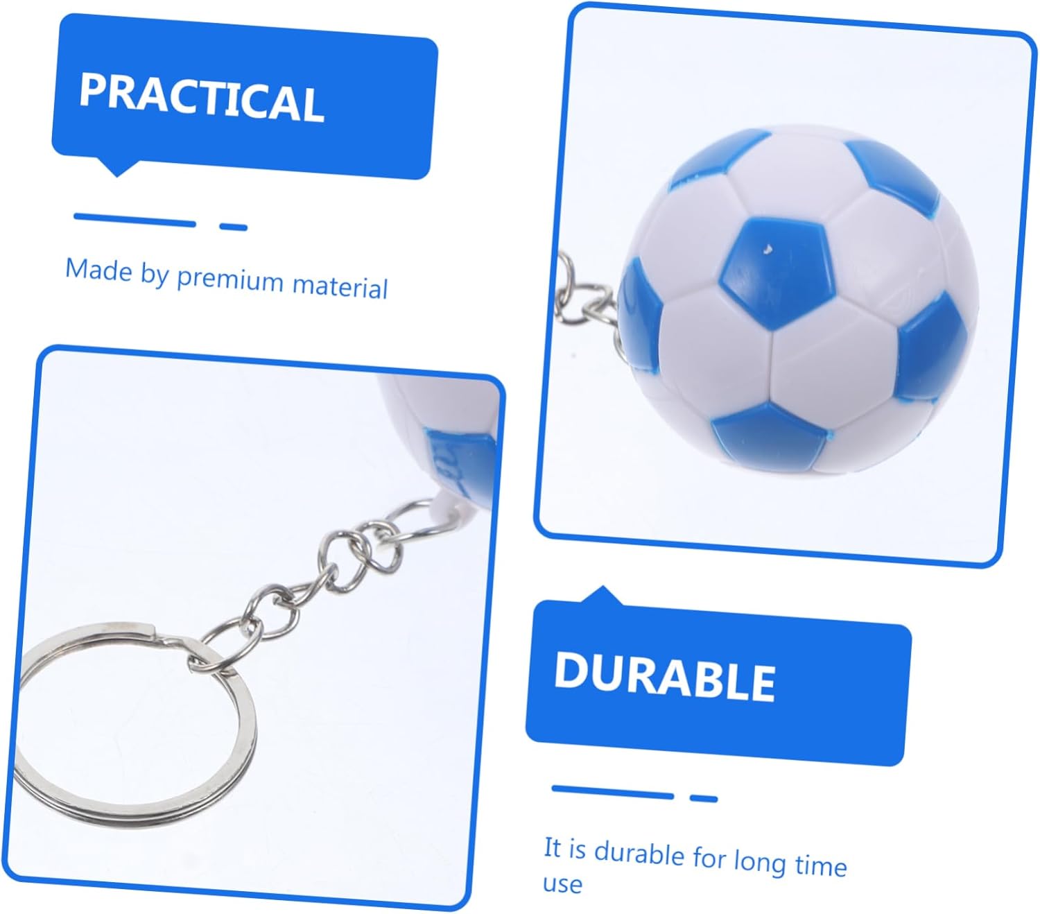 STOBAZA 4pcs Soccer Keychains for Boys Girls Party Favors