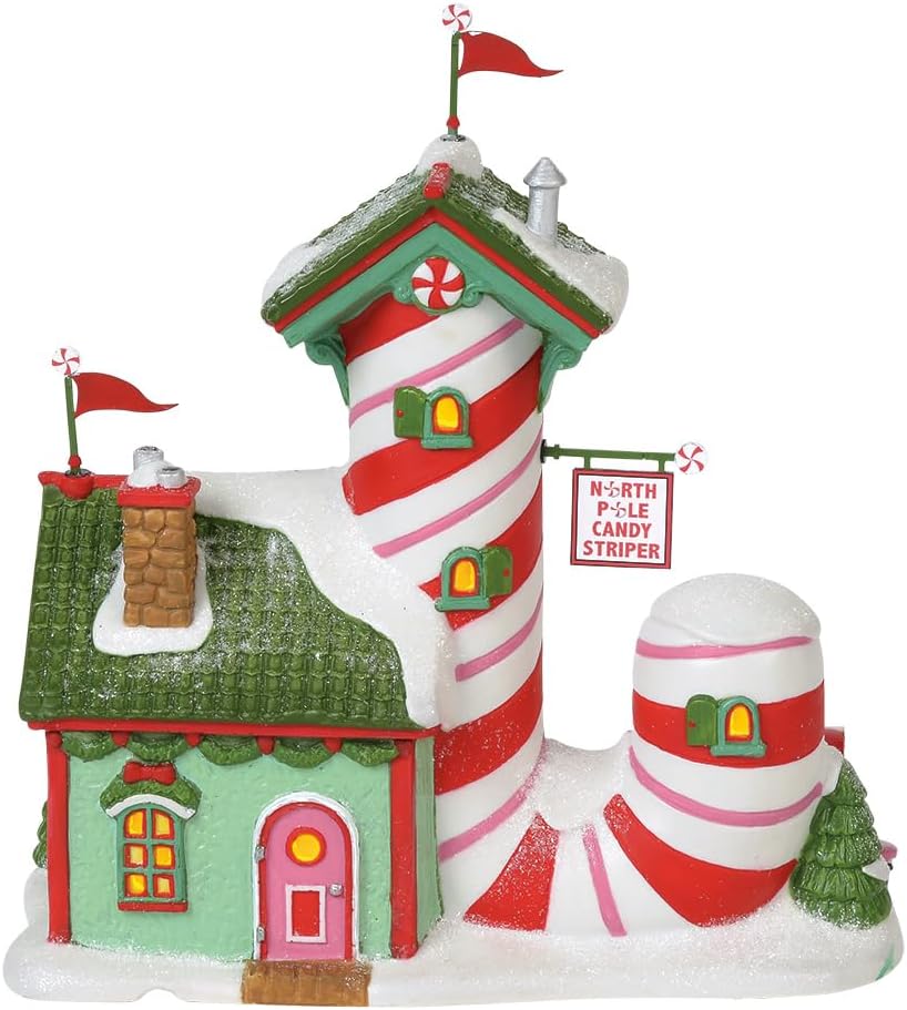 Department 56 North Pole Village Candy Striper Animated Building 7 Inch