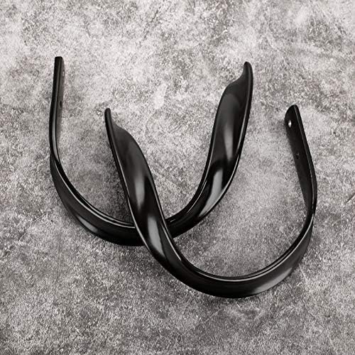 Sumnacon 2 Pcs Black Aluminum Alloy Curtain Holdbacks