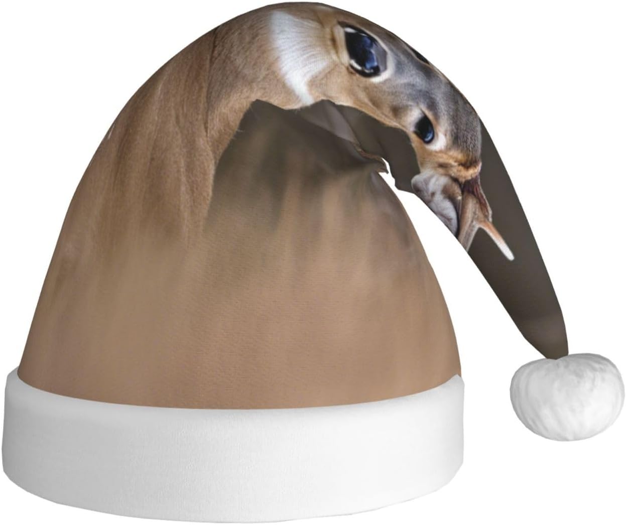 QINZHENG White Tailed Deer Santa Hat Christmas Headwear