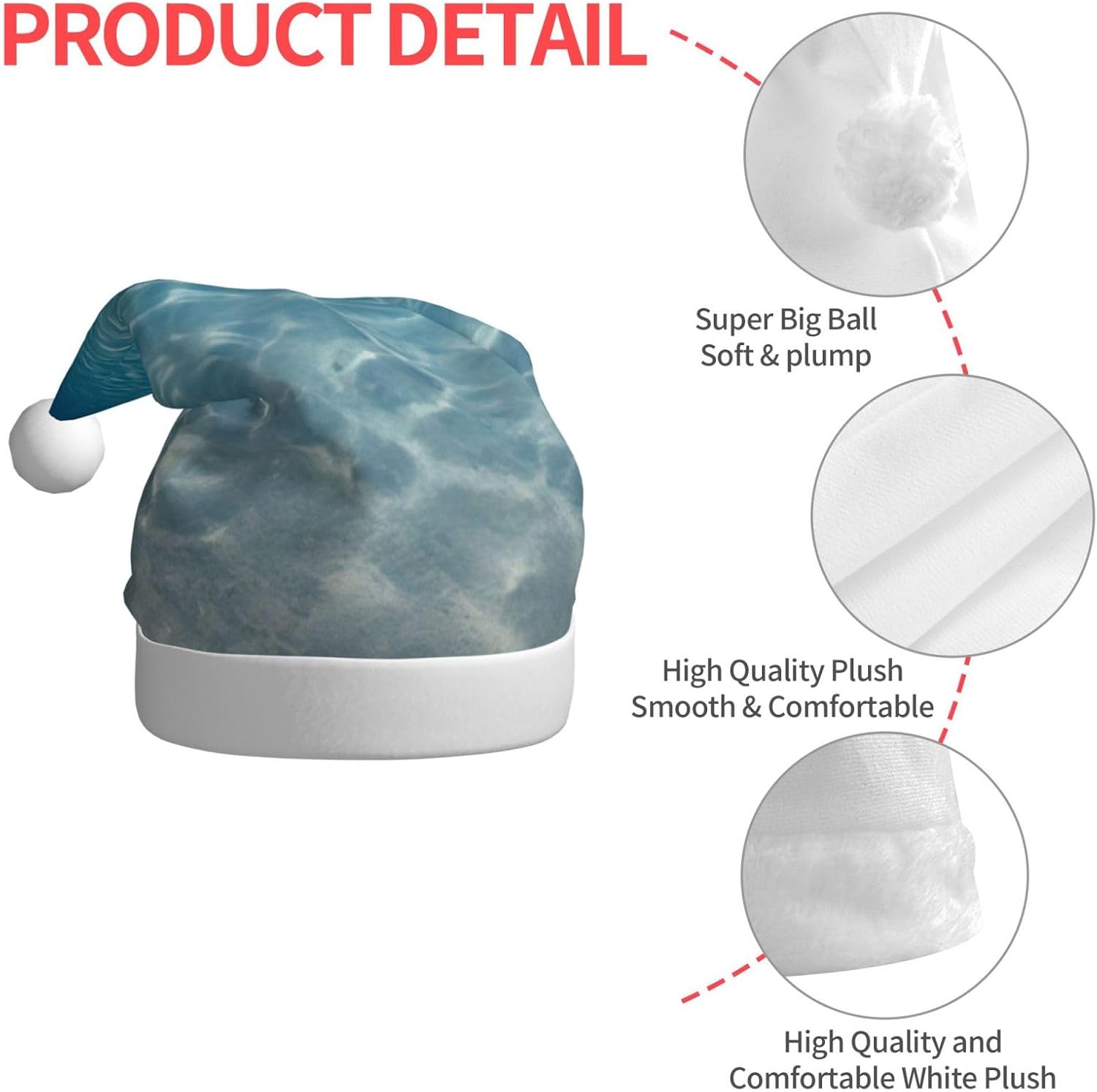 Personalized Santa Hat Velvet Plush Christmas Headwear for Women