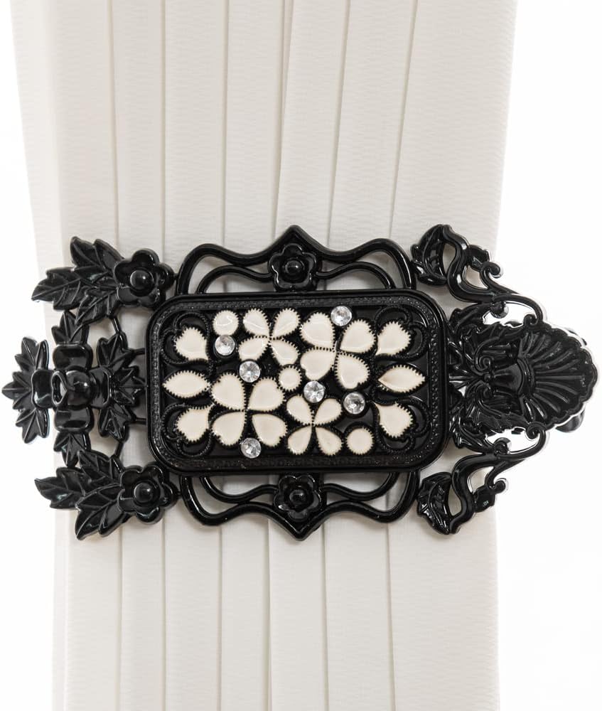 EMERZE Resin Curtain Tiebacks Black Clip Holdback
