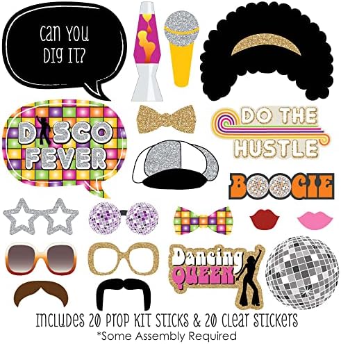 Big Dot of Happiness 70s Disco Photo Props Kit