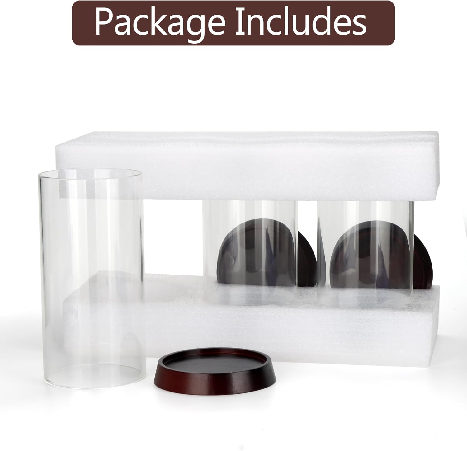 Joyben Hurricane Candle Holder Sleeve 3PCS 4 Wide 8 Tall