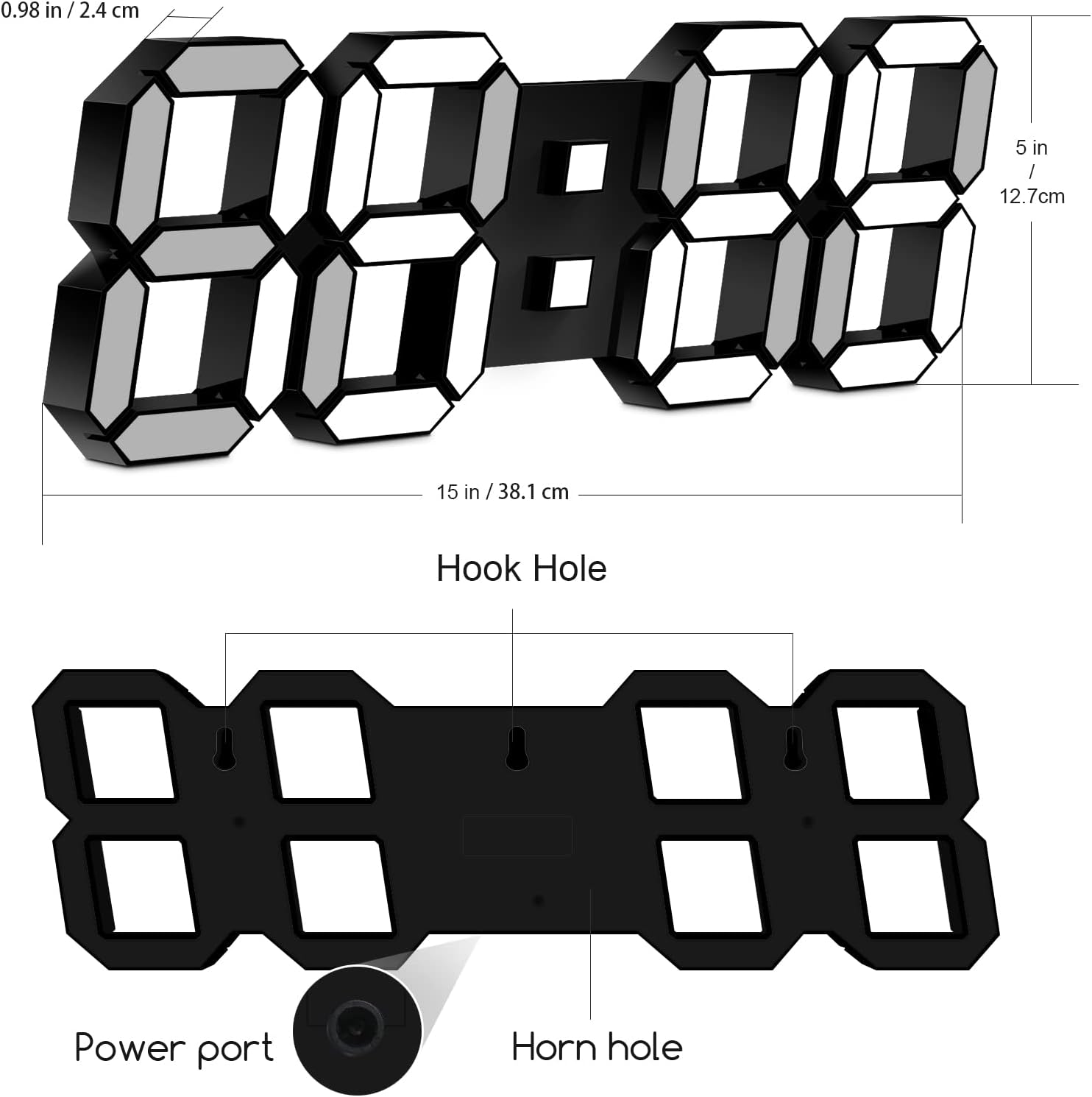 Deeyaple 3D LED Alarm Clock with Night Light