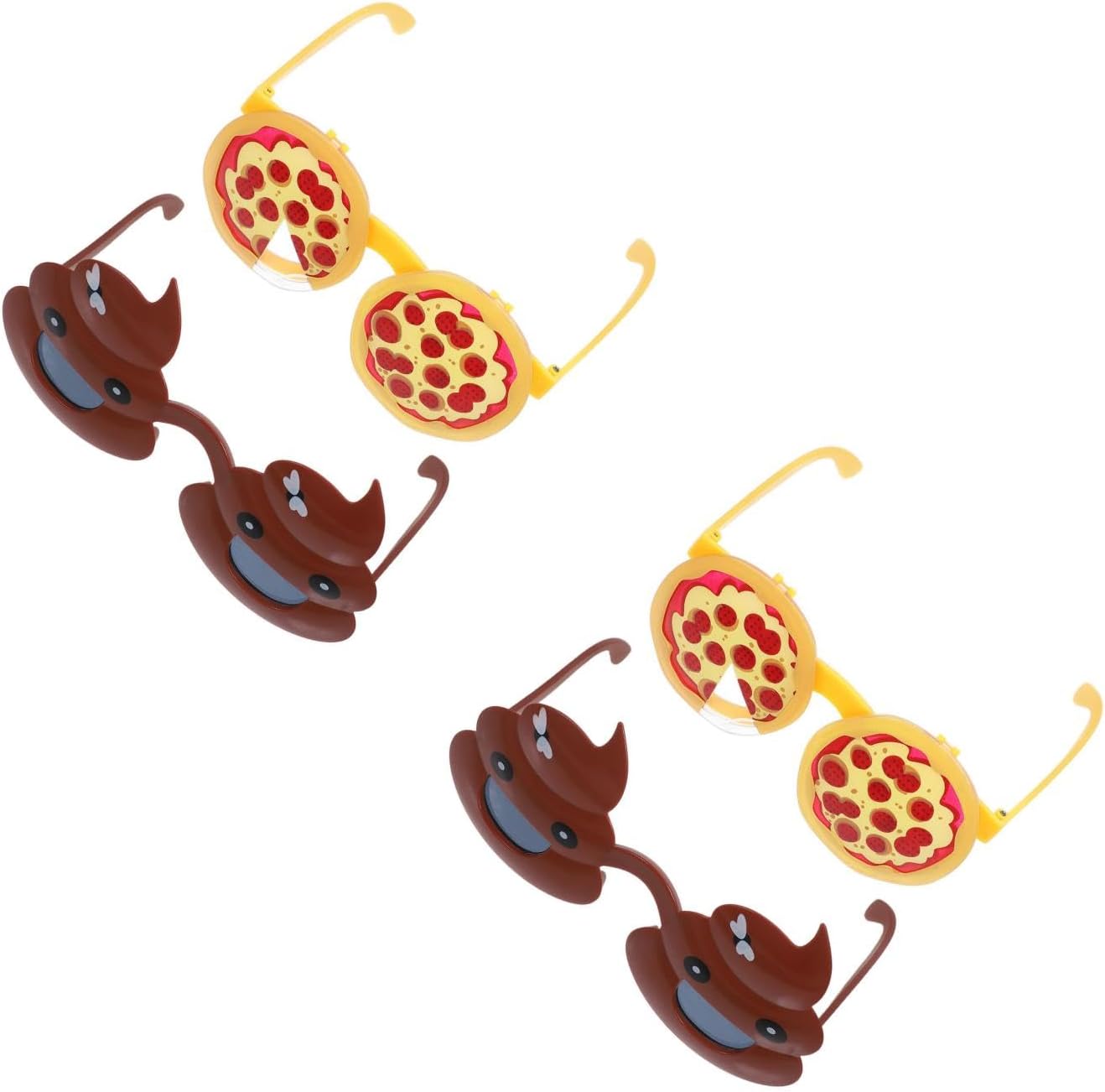 LOGOFUN 4PCS Funny Pizza Poop Photo Props