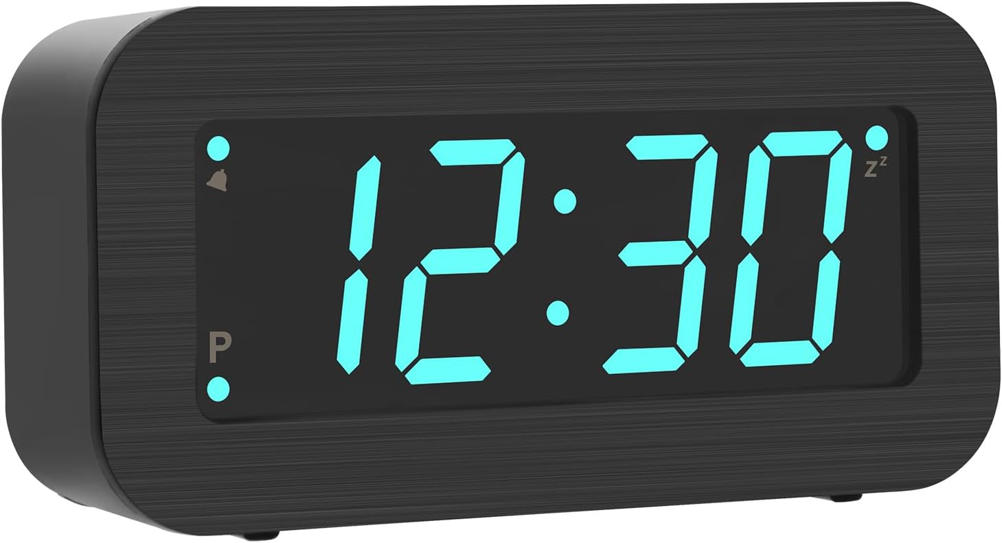 Digital Alarm Clock with Battery and USB Charging