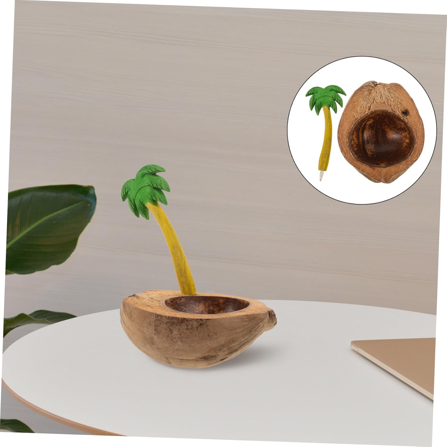 IMIKEYA Coconut Shell Candle Holder Bowl Portable Decorative