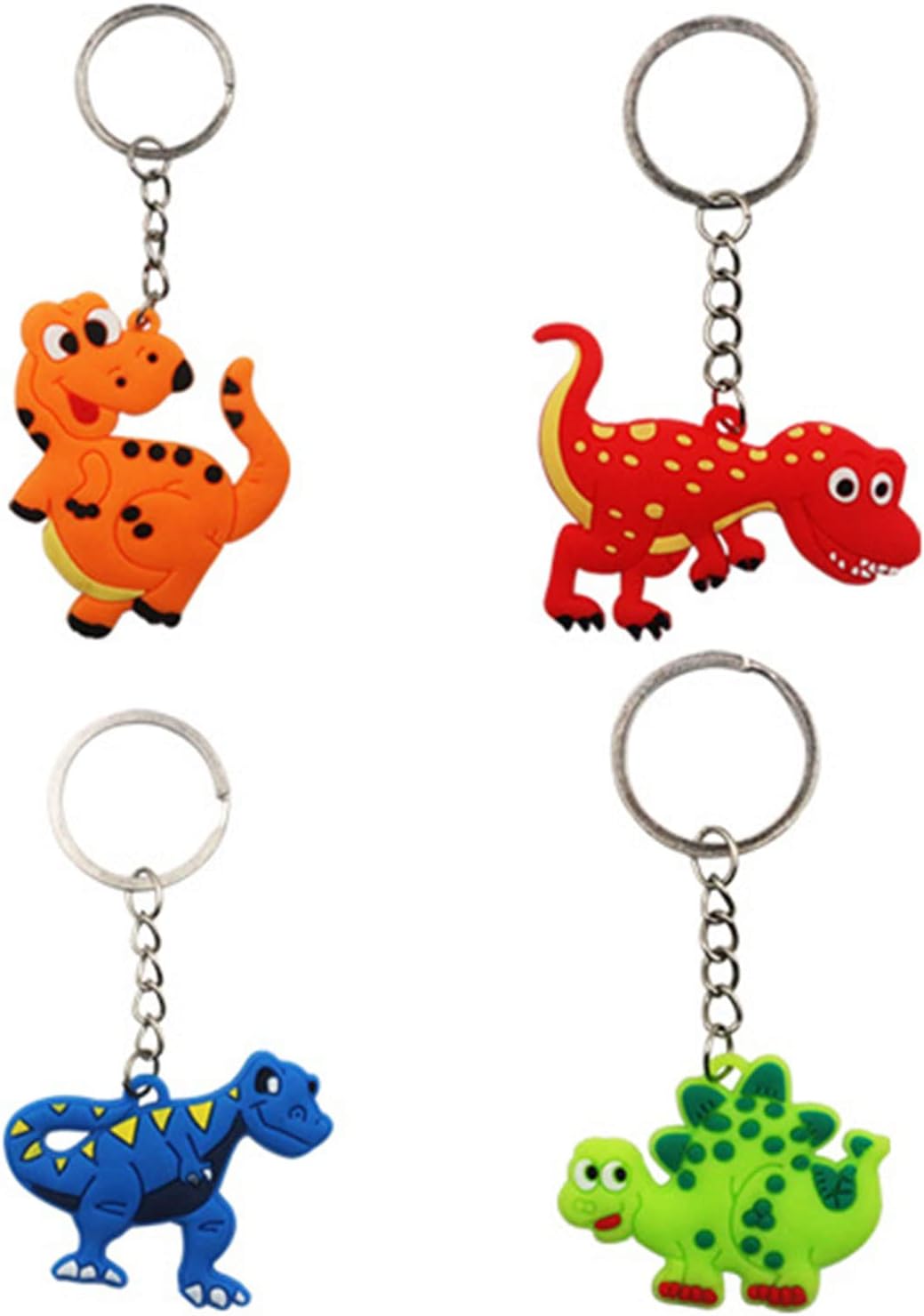 12 Pcs Dinosaur Keychains for Party Supplies and School Bags