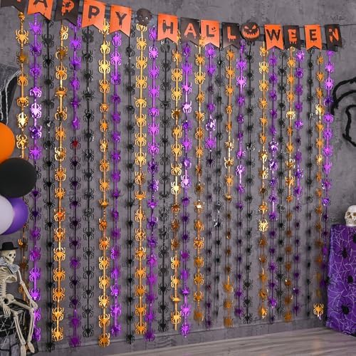 Halloween Decor Tinsel Curtain Set 2 Pack