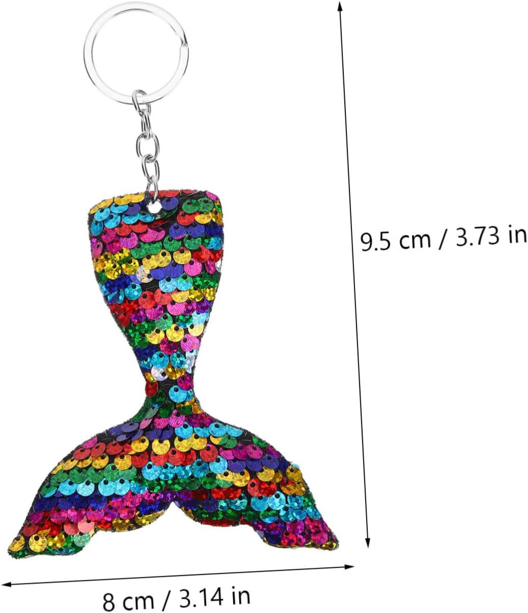 PRETYZOOM 6pcs Mermaid Keychains for Backpacks and Keychain Decor