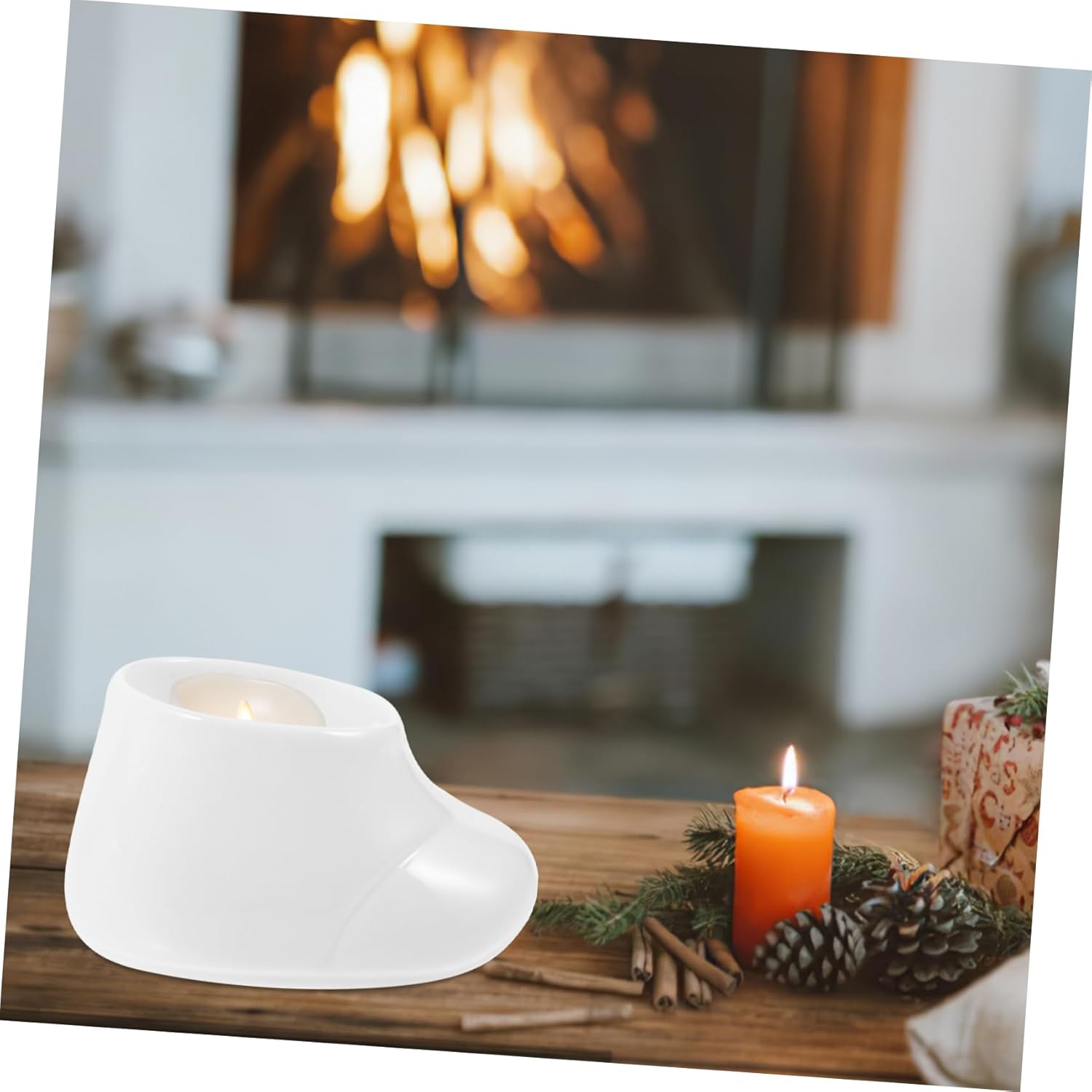 Christmas Boots Candle Holder for Holiday Decor