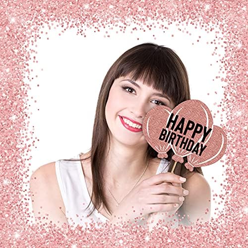Tenare 36 Pcs Gold Birthday Photo Booth Props