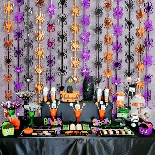 Halloween Decor Tinsel Curtain Set 2 Pack
