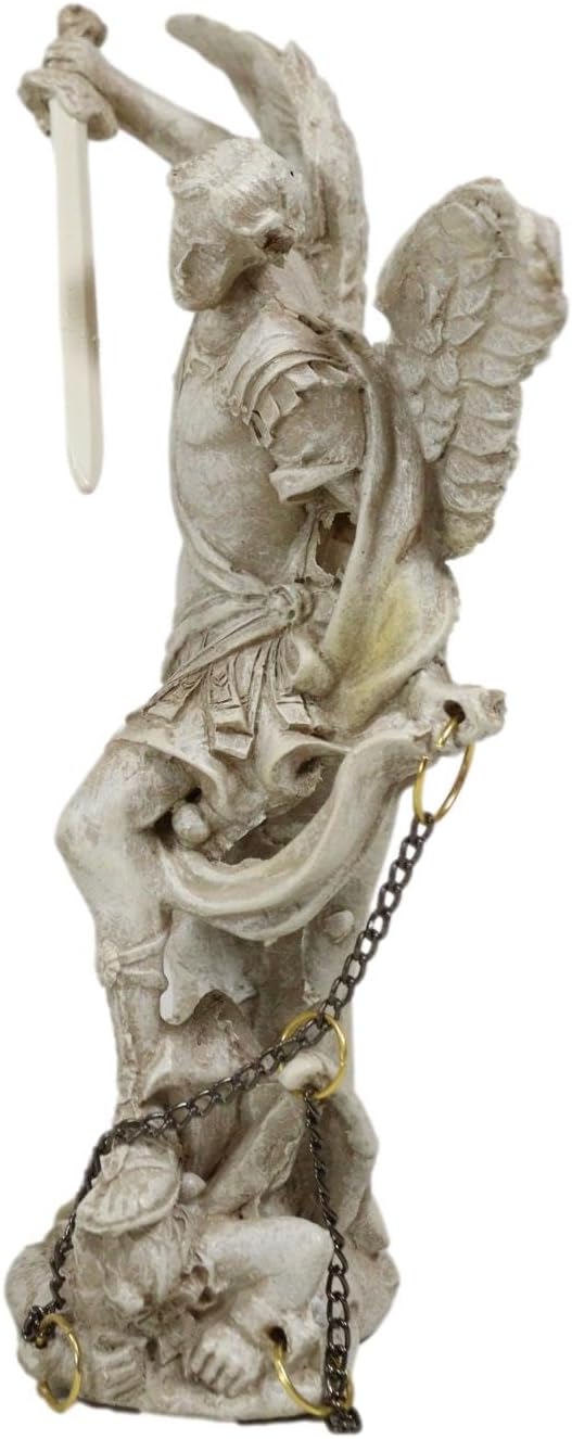 Ebros Ivory Painted Archangel Michael Statue 5 Inch