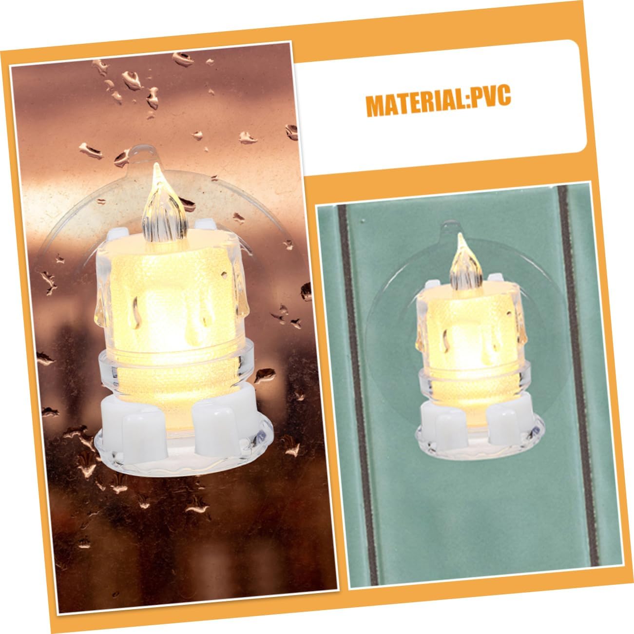 2pcs Transparent Suction Cup Candle Holders for Windows