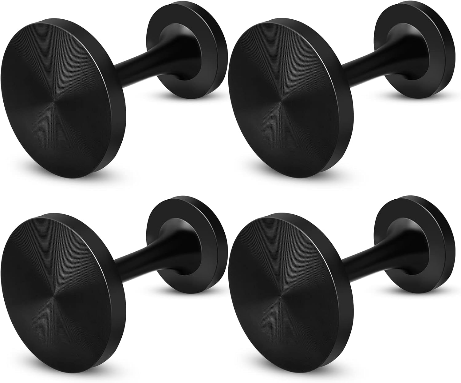 4 Pack Black Metal Curtain Holdbacks with Screws