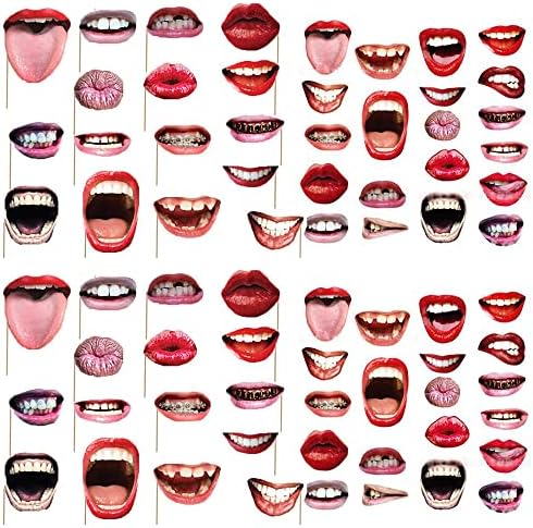 20pcs Funny Lip Mouth Photobooth Props for Parties