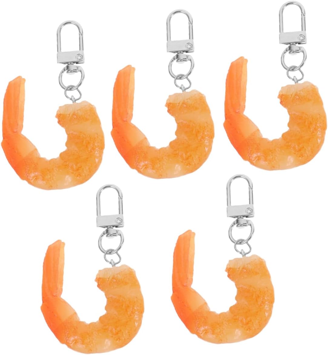 Ciieeo 5Pcs Cute Crawfish Keychain Party Favors