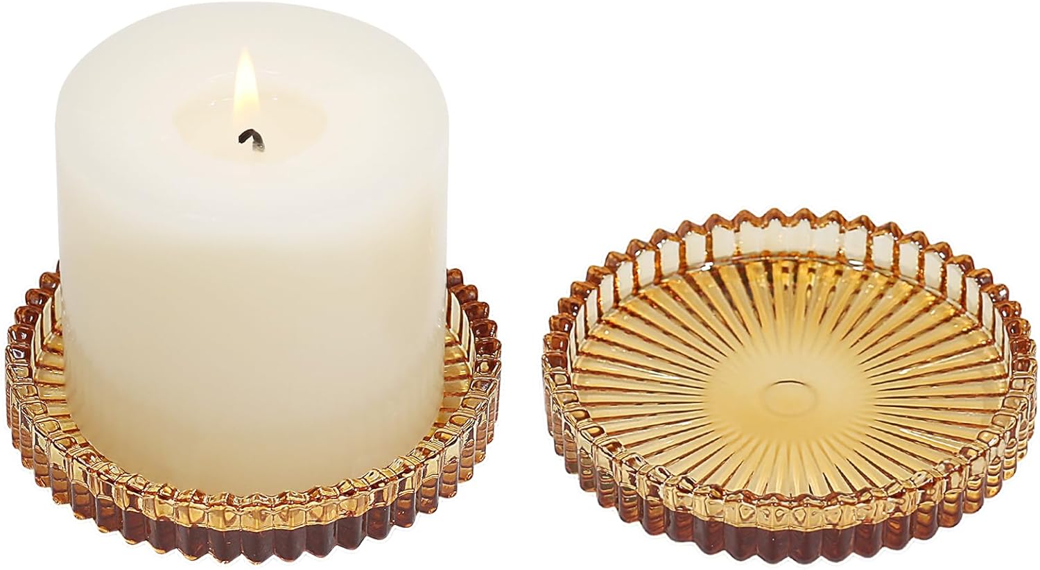 Vixdonos Gear Shaped Candle Holder Set Pack 2