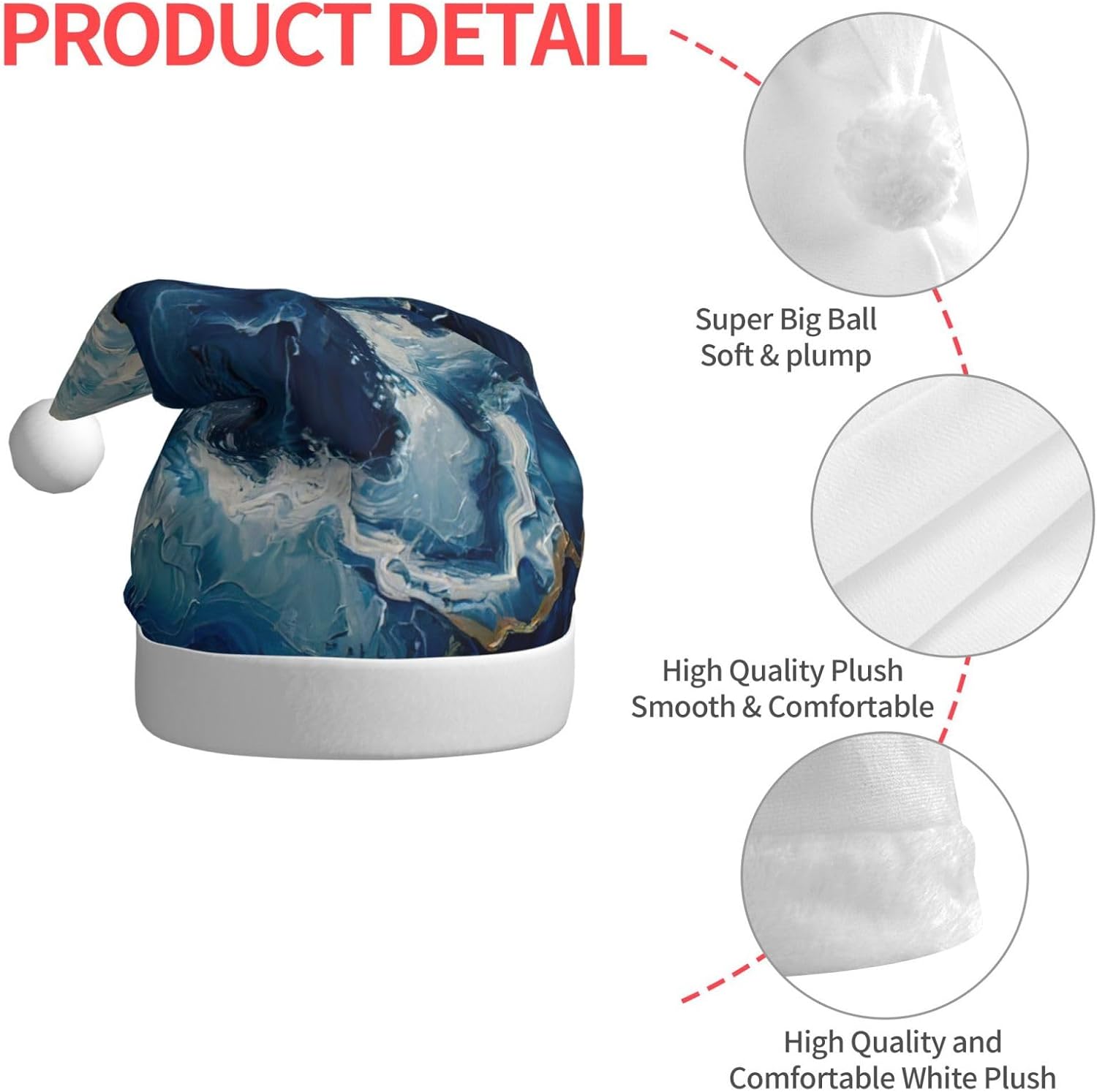 QINZHENG WITHIN THE TIDES Santa Hat Personalized Xmas Gift for Women
