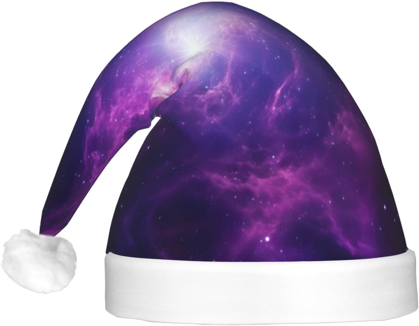 QinZheng LED Sky Purple Halloween Santa Hat for Adults