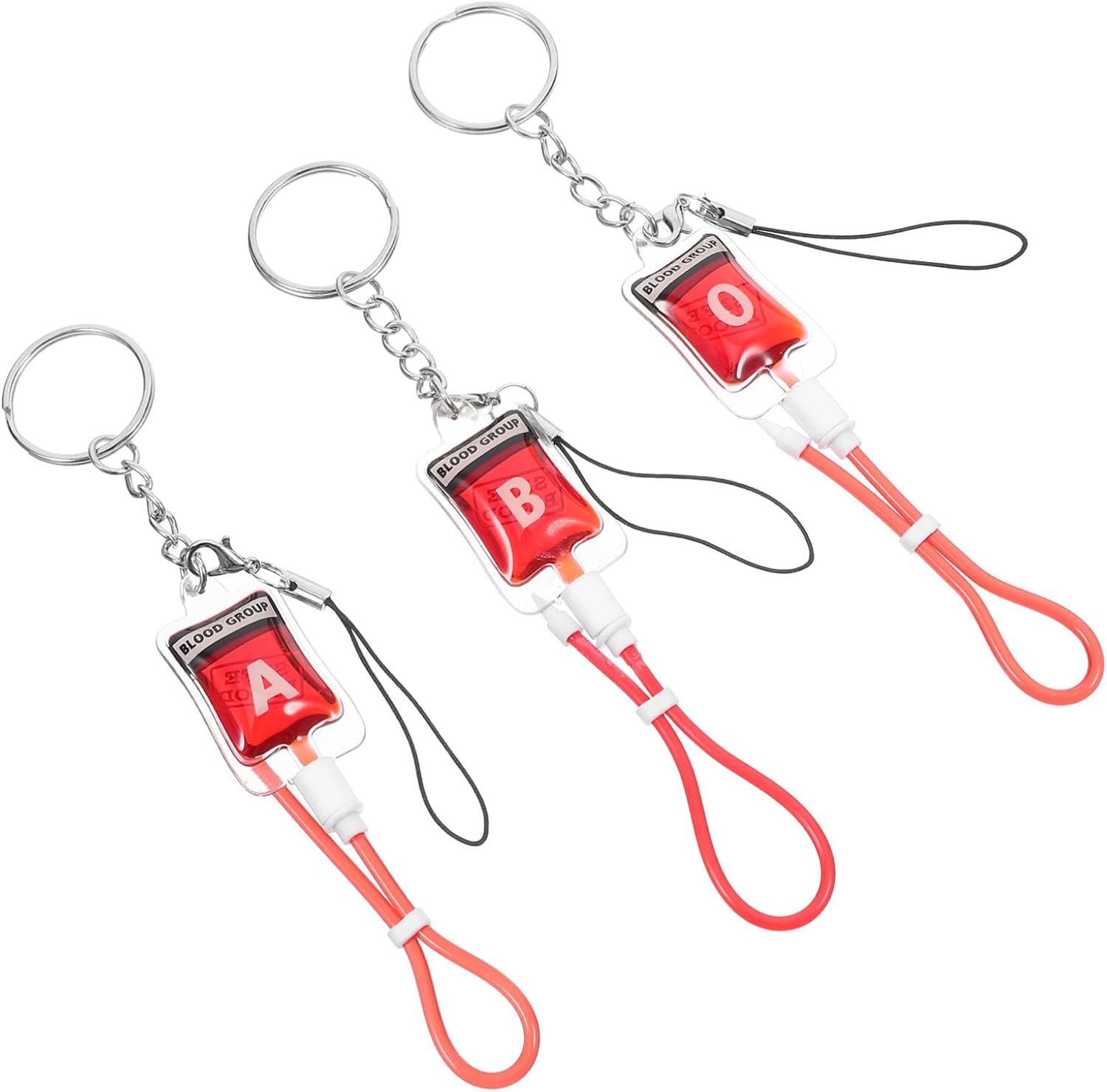 Luxshiny Halloween Blood Bag Keychain Pendant