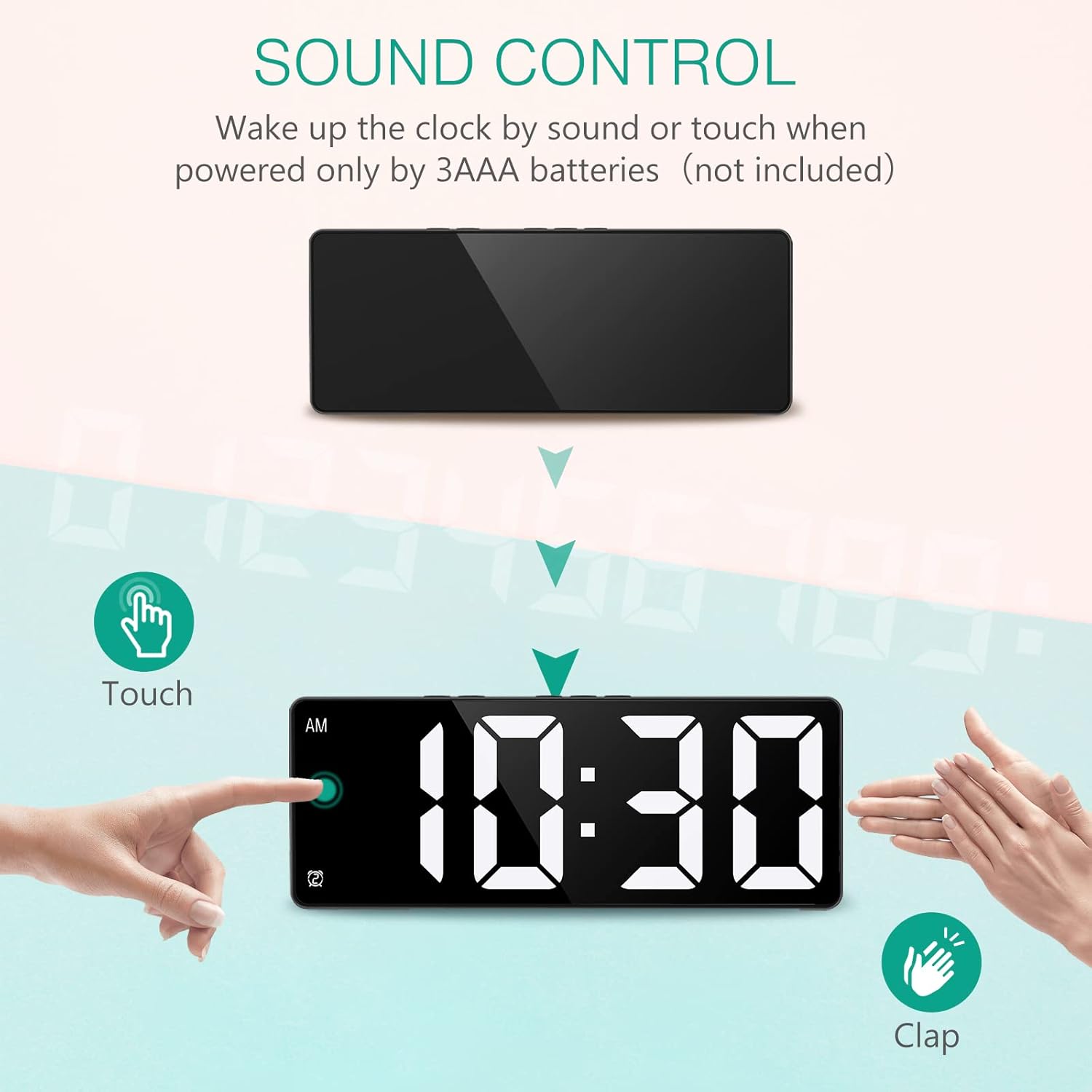 ORIA Digital Alarm Clock with Temperature Display